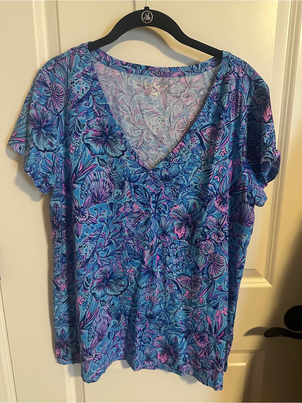 Lilly‎ Pulitzer Meredith Top, Shells N Bells, Breakwater Blue